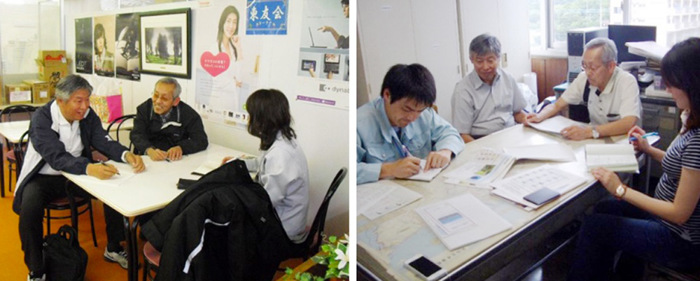 與地區自治會(huì )和大分縣土木工廠(chǎng)交流